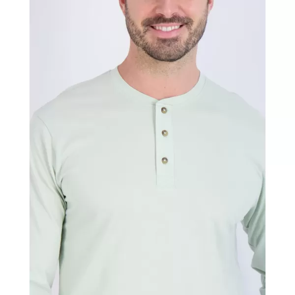 Real Essentials 3 Pack Mens Cotton Short ampamp Long Sleeve Henley TShirt Performance Activewear Available in Big ampamp TallLong Sleeve  Set 9
