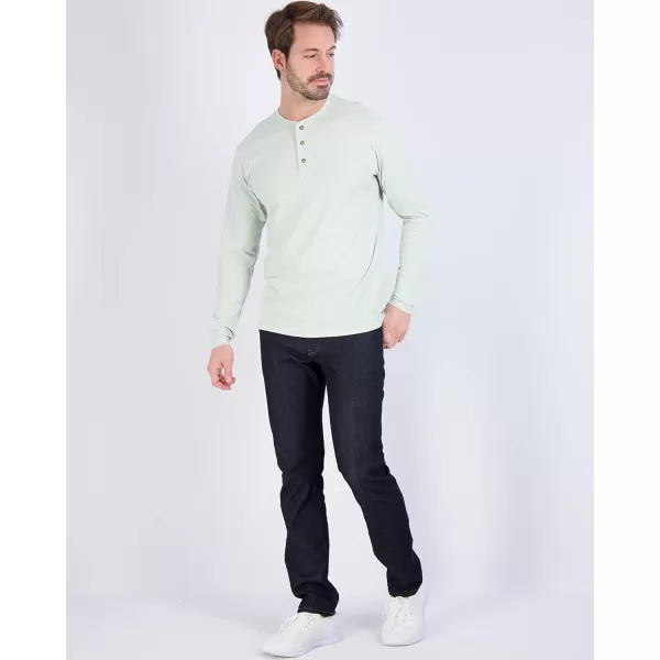 Real Essentials 3 Pack Mens Cotton Short ampamp Long Sleeve Henley TShirt Performance Activewear Available in Big ampamp TallLong Sleeve  Set 9