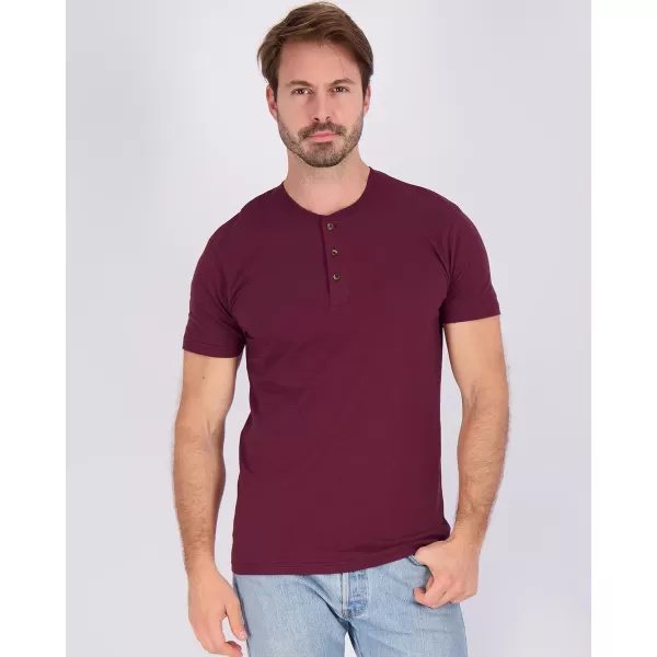 Real Essentials 3 Pack Mens Cotton Short ampamp Long Sleeve Henley TShirt Performance Activewear Available in Big ampamp TallShort Sleeve  Set 10