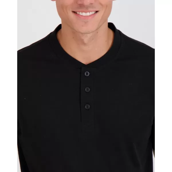 Real Essentials 3 Pack Mens Cotton Short ampamp Long Sleeve Henley TShirt Performance Activewear Available in Big ampamp TallShort Sleeve  Set 11