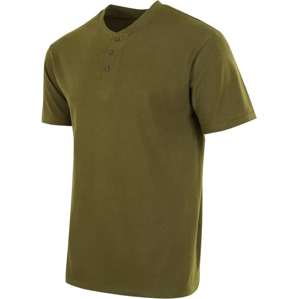 Real Essentials 3 Pack Mens Cotton Short ampamp Long Sleeve Henley TShirt Performance Activewear Available in Big ampamp TallShort Sleeve  Set 11