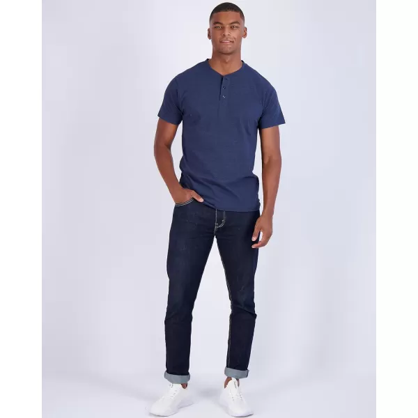 Real Essentials 3 Pack Mens Cotton Short ampamp Long Sleeve Henley TShirt Performance Activewear Available in Big ampamp TallShort Sleeve  Set 6