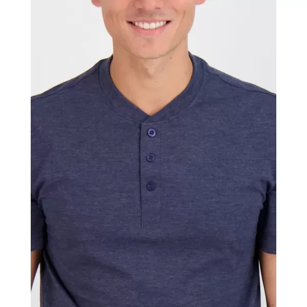 Real Essentials 3 Pack Mens Cotton Short ampamp Long Sleeve Henley TShirt Performance Activewear Available in Big ampamp TallShort Sleeve  Set 6