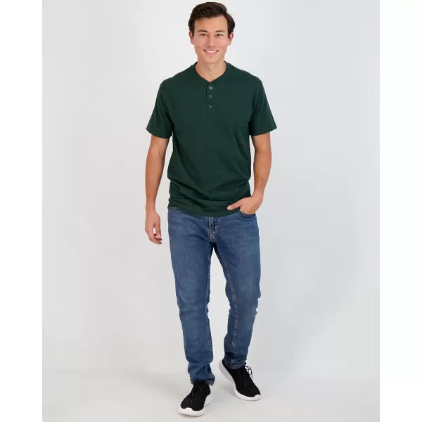 Real Essentials 3 Pack Mens Cotton Short ampamp Long Sleeve Henley TShirt Performance Activewear Available in Big ampamp TallShort Sleeve  Set 7