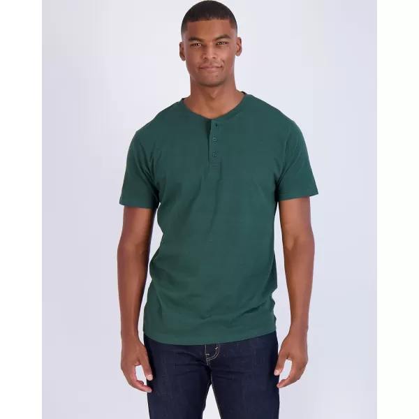 Real Essentials 3 Pack Mens Cotton Short ampamp Long Sleeve Henley TShirt Performance Activewear Available in Big ampamp TallShort Sleeve  Set 7