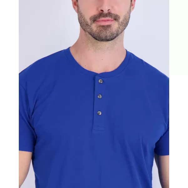 Real Essentials 3 Pack Mens Cotton Short ampamp Long Sleeve Henley TShirt Performance Activewear Available in Big ampamp TallShort Sleeve  Set 8