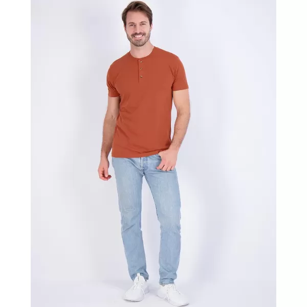 Real Essentials 3 Pack Mens Cotton Short ampamp Long Sleeve Henley TShirt Performance Activewear Available in Big ampamp TallShort Sleeve  Set 9