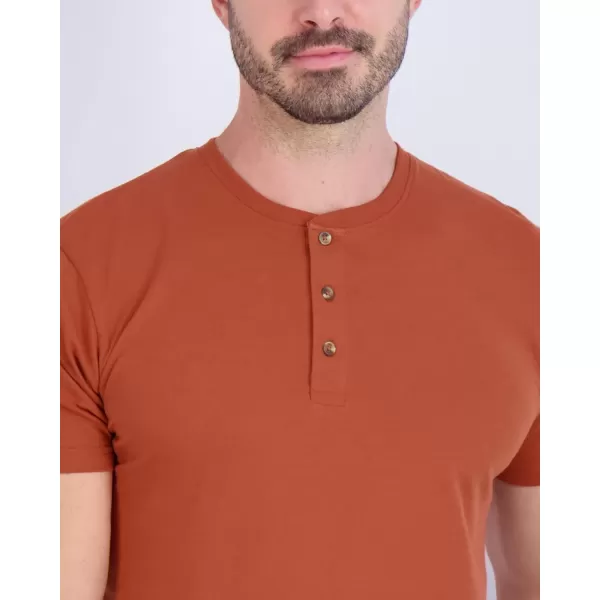 Real Essentials 3 Pack Mens Cotton Short ampamp Long Sleeve Henley TShirt Performance Activewear Available in Big ampamp TallShort Sleeve  Set 9
