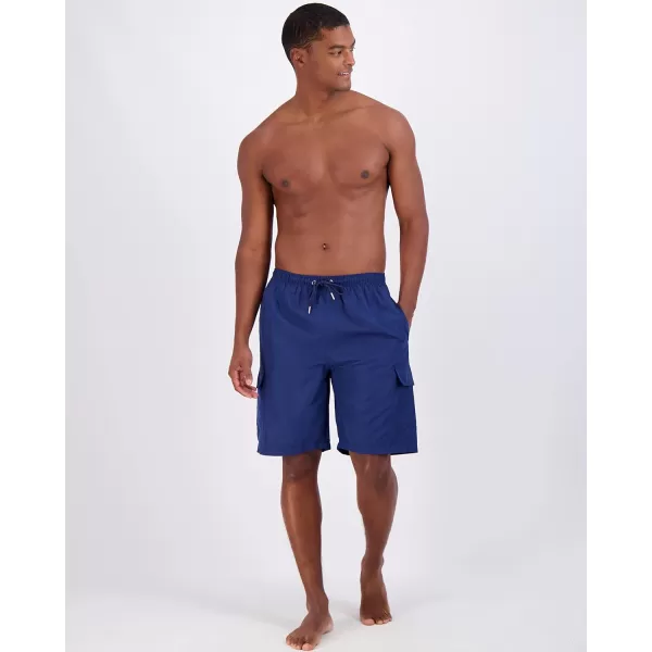 Real Essentials 3 Pack Mens Swim Trunks with Cargo Pockets ampamp Mesh Lining Available in Big ampamp TallSet 1