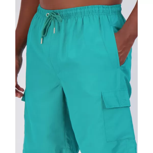 Real Essentials 3 Pack Mens Swim Trunks with Cargo Pockets ampamp Mesh Lining Available in Big ampamp TallSet 1