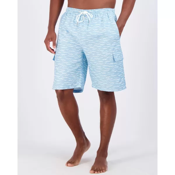 Real Essentials 3 Pack Mens Swim Trunks with Cargo Pockets ampamp Mesh Lining Available in Big ampamp TallSet 1