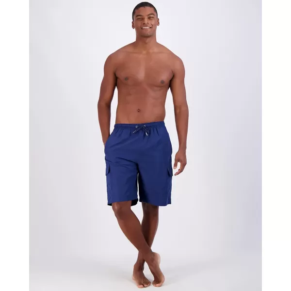 Real Essentials 3 Pack Mens Swim Trunks with Cargo Pockets ampamp Mesh Lining Available in Big ampamp TallSet 2