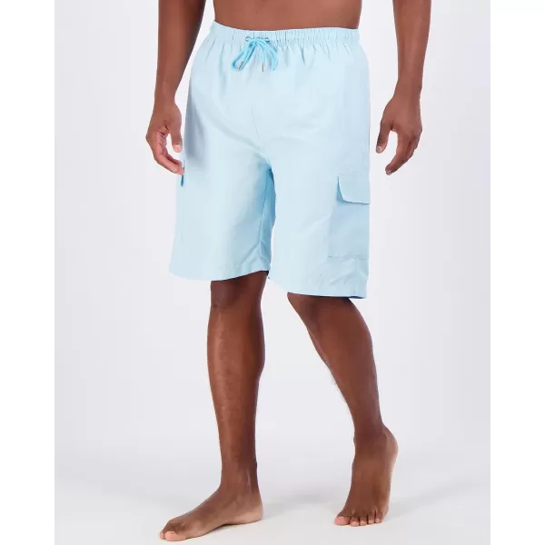 Real Essentials 3 Pack Mens Swim Trunks with Cargo Pockets ampamp Mesh Lining Available in Big ampamp TallSet 2