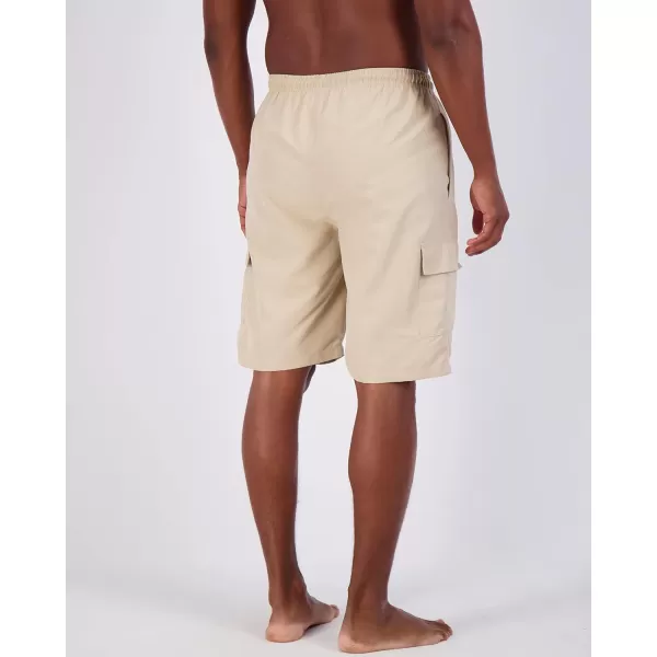 Real Essentials 3 Pack Mens Swim Trunks with Cargo Pockets ampamp Mesh Lining Available in Big ampamp TallSet 3