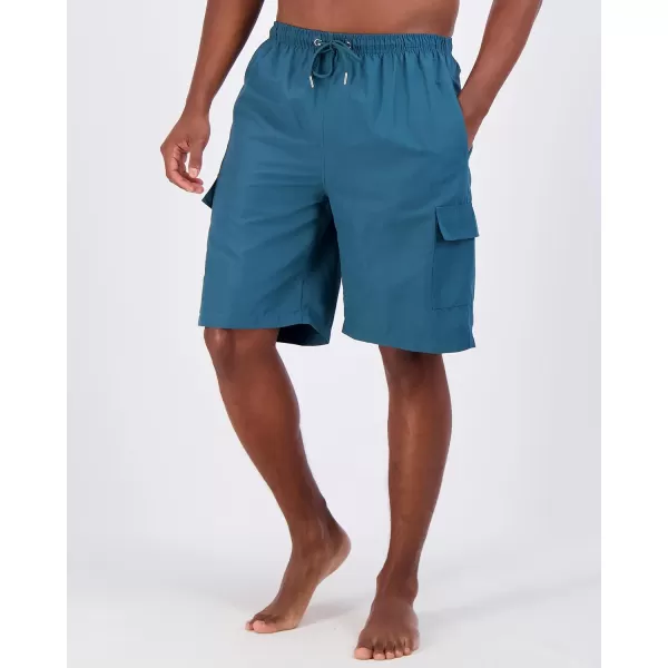 Real Essentials 3 Pack Mens Swim Trunks with Cargo Pockets ampamp Mesh Lining Available in Big ampamp TallSet 5