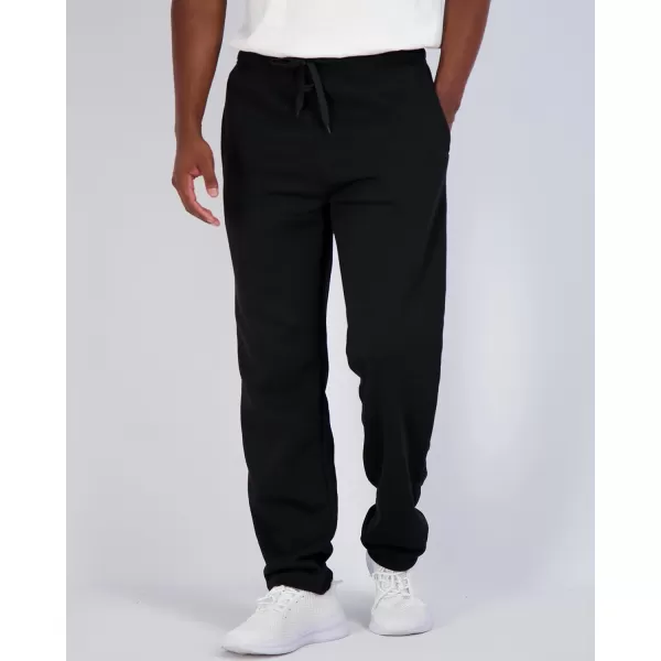 Real Essentials 3 Pack Mens Tech Fleece Athletic Casual Open Bottom Sweatpants with Pockets Available in Big ampamp TallSet 2