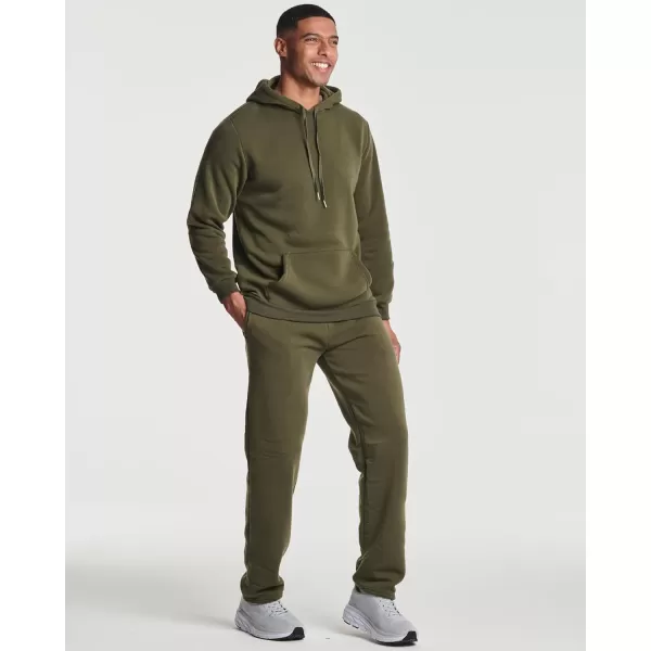 Real Essentials 3 Pack Mens Tech Fleece Athletic Casual Open Bottom Sweatpants with Pockets Available in Big ampamp TallSet 3