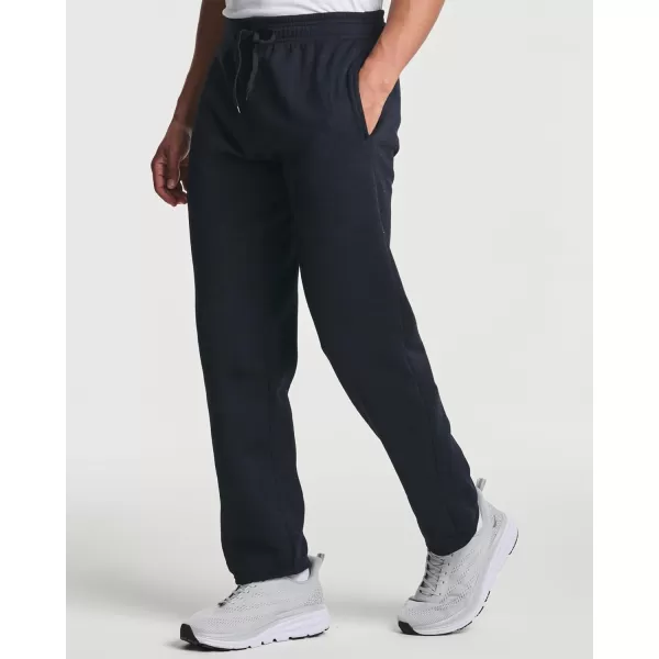 Real Essentials 3 Pack Mens Tech Fleece Athletic Casual Open Bottom Sweatpants with Pockets Available in Big ampamp TallSet 3