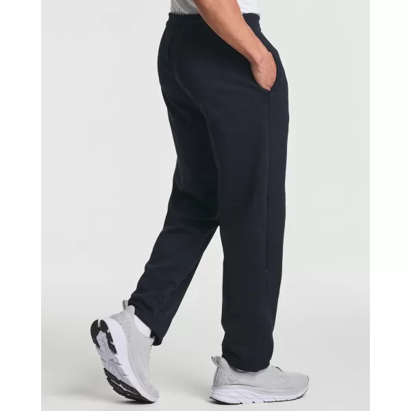 Real Essentials 3 Pack Mens Tech Fleece Athletic Casual Open Bottom Sweatpants with Pockets Available in Big ampamp TallSet 3