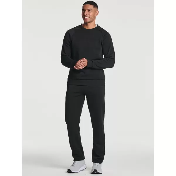 Real Essentials 3 Pack Mens Tech Fleece Athletic Casual Open Bottom Sweatpants with Pockets Available in Big ampamp TallSet 4