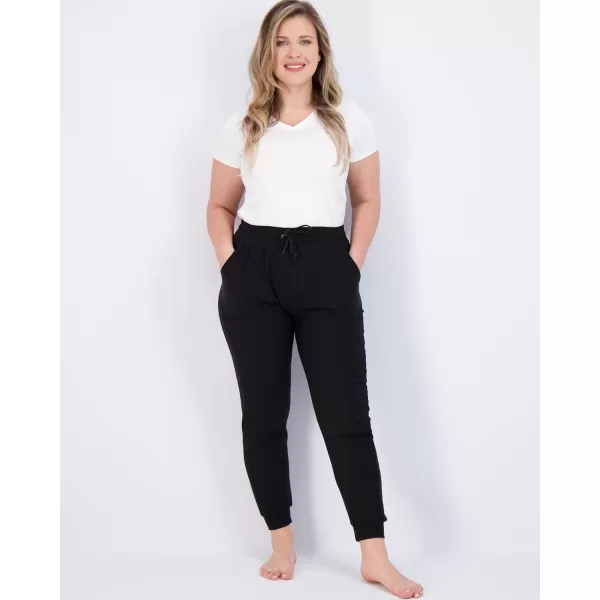 Real Essentials 3 Pack Womens UltraSoft Lounge Joggers Sweatpants Athletic Yoga Pants with Pockets Available in PlusSet 1