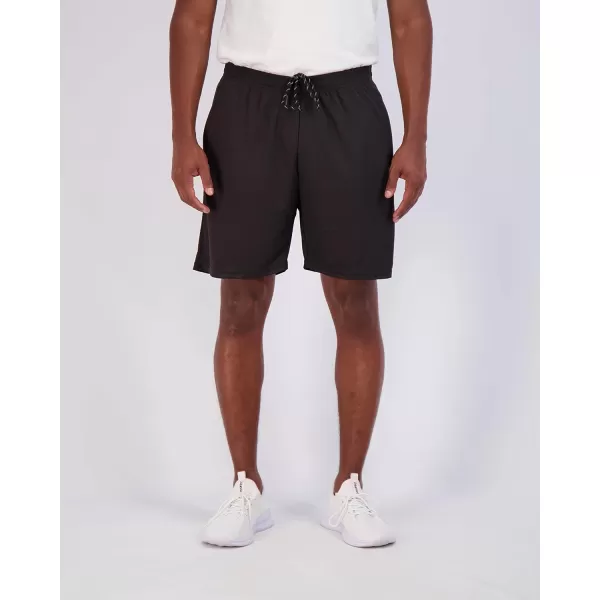 Real Essentials 4 Pack Mens 7quot Athletic Running Quick Dry Mesh Shorts with Zipper Pockets Available in Big ampamp TallSet 1