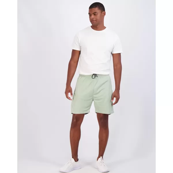 Real Essentials 4 Pack Mens 7quot Athletic Running Quick Dry Mesh Shorts with Zipper Pockets Available in Big ampamp TallSet 11