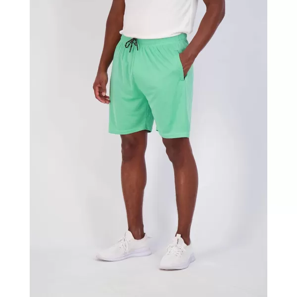 Real Essentials 4 Pack Mens 7quot Athletic Running Quick Dry Mesh Shorts with Zipper Pockets Available in Big ampamp TallSet 12