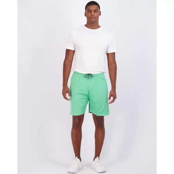Real Essentials 4 Pack Mens 7quot Athletic Running Quick Dry Mesh Shorts with Zipper Pockets Available in Big ampamp TallSet 12