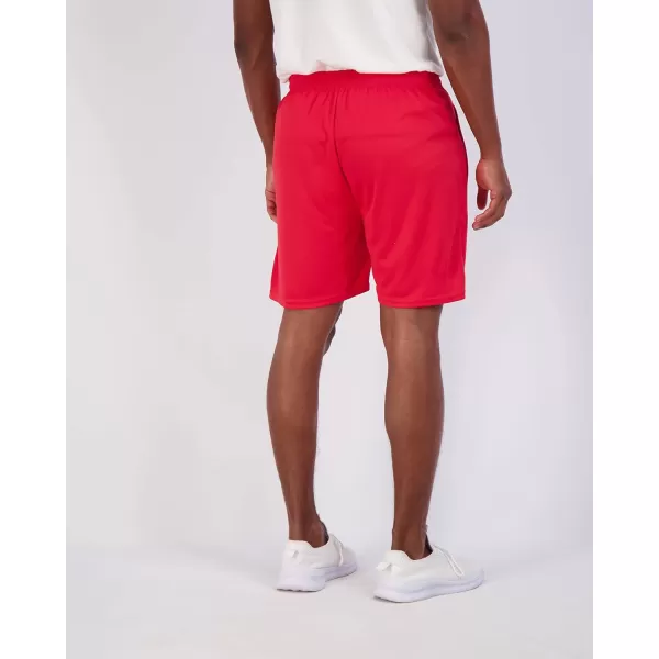 Real Essentials 4 Pack Mens 7quot Athletic Running Quick Dry Mesh Shorts with Zipper Pockets Available in Big ampamp TallSet 2