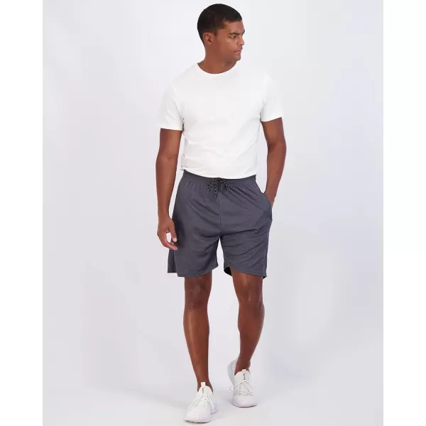 Real Essentials 4 Pack Mens 7quot Athletic Running Quick Dry Mesh Shorts with Zipper Pockets Available in Big ampamp TallSet 2