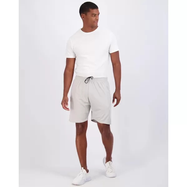 Real Essentials 4 Pack Mens 7quot Athletic Running Quick Dry Mesh Shorts with Zipper Pockets Available in Big ampamp TallSet 3