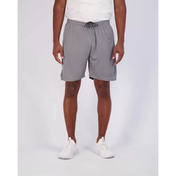 Real Essentials 4 Pack Mens 7quot Athletic Running Quick Dry Mesh Shorts with Zipper Pockets Available in Big ampamp TallSet 6