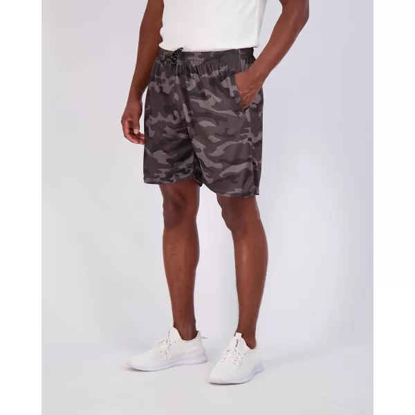 Real Essentials 4 Pack Mens 7quot Athletic Running Quick Dry Mesh Shorts with Zipper Pockets Available in Big ampamp TallSet 6