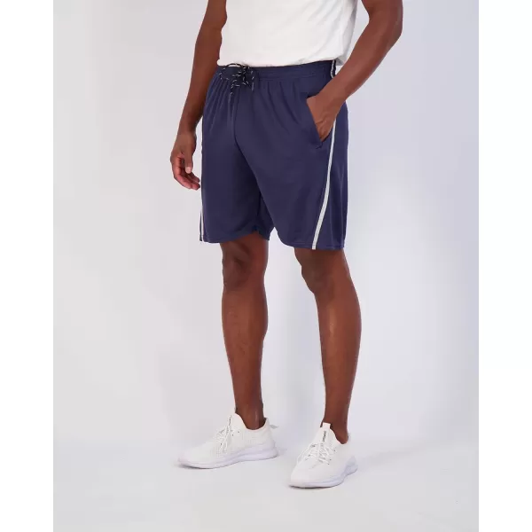 Real Essentials 4 Pack Mens 7quot Athletic Running Quick Dry Mesh Shorts with Zipper Pockets Available in Big ampamp TallSet 7