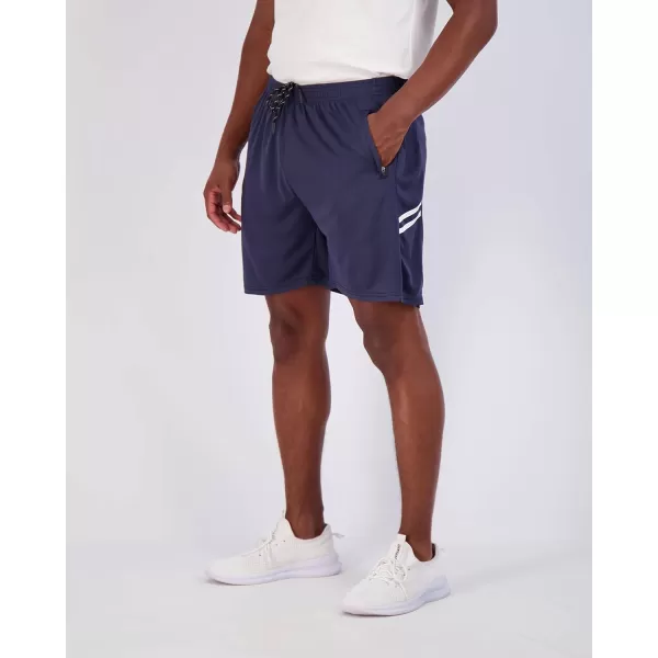 Real Essentials 4 Pack Mens 7quot Athletic Running Quick Dry Mesh Shorts with Zipper Pockets Available in Big ampamp TallSet 8