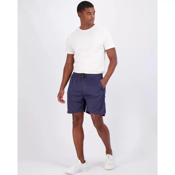 Real Essentials 4 Pack Mens 7quot Athletic Running Quick Dry Mesh Shorts with Zipper Pockets Available in Big ampamp TallSet 8