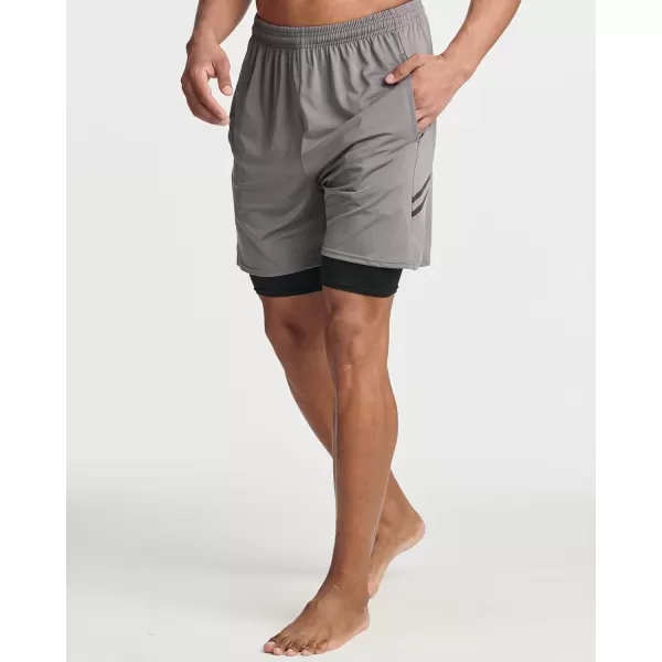 Real Essentials 5 Pack Mens Compression Shorts  Quick Dry Performance Active Underwear Available in Big ampamp TallSet C