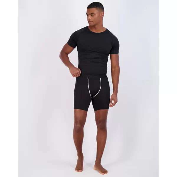 Real Essentials 5 Pack Mens Compression Shorts  Quick Dry Performance Active Underwear Available in Big ampamp TallSet J