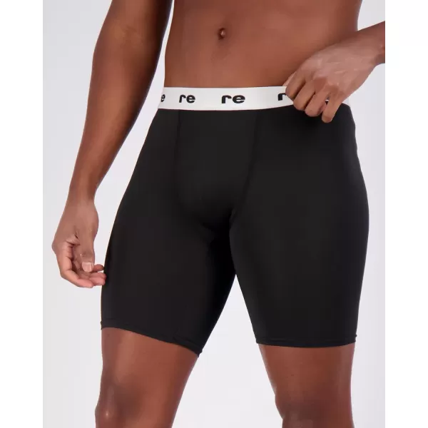 Real Essentials 5 Pack Mens Compression Shorts  Quick Dry Performance Active Underwear Available in Big ampamp TallSet L
