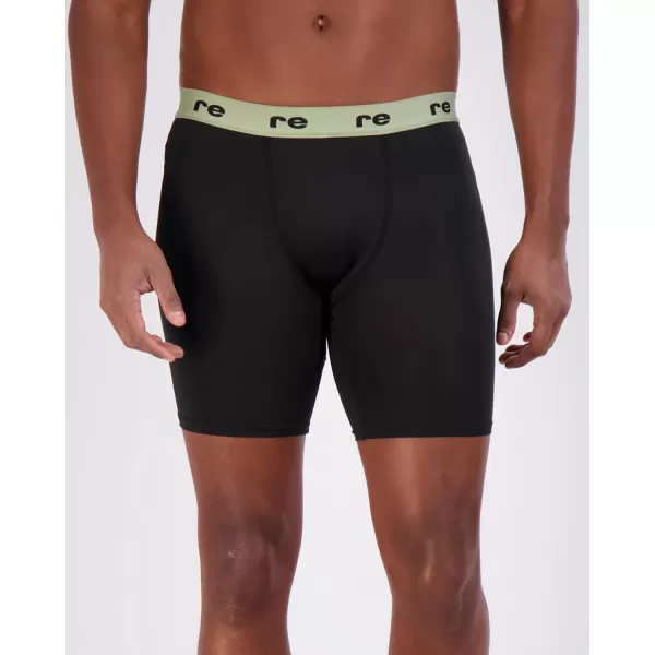 Real Essentials 5 Pack Mens Compression Shorts  Quick Dry Performance Active Underwear Available in Big ampamp TallSet L