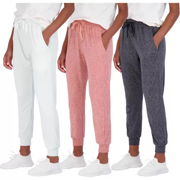Real Essentials 3 Pack Womens UltraSoft Lounge Joggers Sweatpants Athletic Yoga Pants with Pockets Available in PlusSet 10
