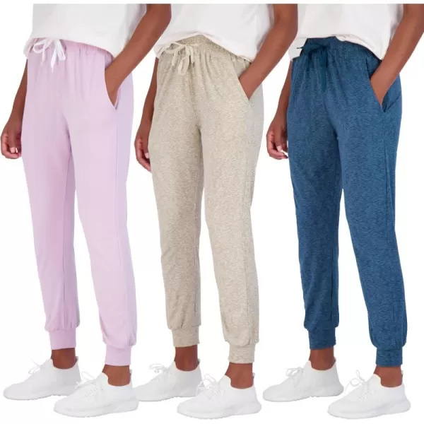 Real Essentials 3 Pack Womens UltraSoft Lounge Joggers Sweatpants Athletic Yoga Pants with Pockets Available in PlusSet 11
