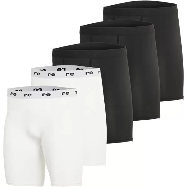 Real Essentials 5 Pack Mens Compression Shorts  Quick Dry Performance Active Underwear Available in Big ampamp TallSet K