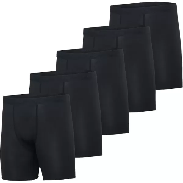 Real Essentials 5 Pack Mens Compression Shorts  Quick Dry Performance Active Underwear Available in Big ampamp TallSet a