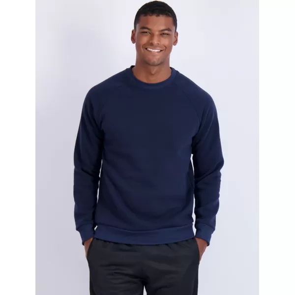 imageReal Essentials 3 Pack Mens Soft Plush Fleece Crewneck Sweatshirt  Athletic Pullover Sweater Available In Big ampamp TallSet 4