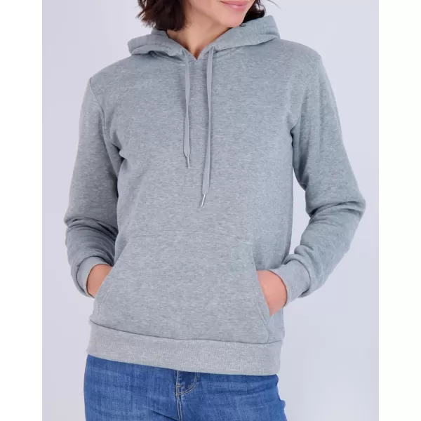 imageReal Essentials 3 Pack Womens Fleece LongSleeve Pullover Hoodie Active Sweatshirt Kangaroo Pocket  Available In PlusSet 3