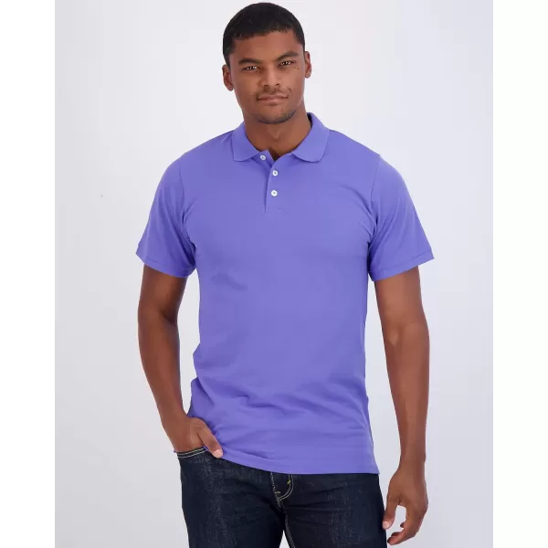 imageReal Essentials 3 ampamp 4 Pack Mens Cotton Pique Short Sleeve Polo Shirt  Performance Polo Available in Big ampamp TallSet 10