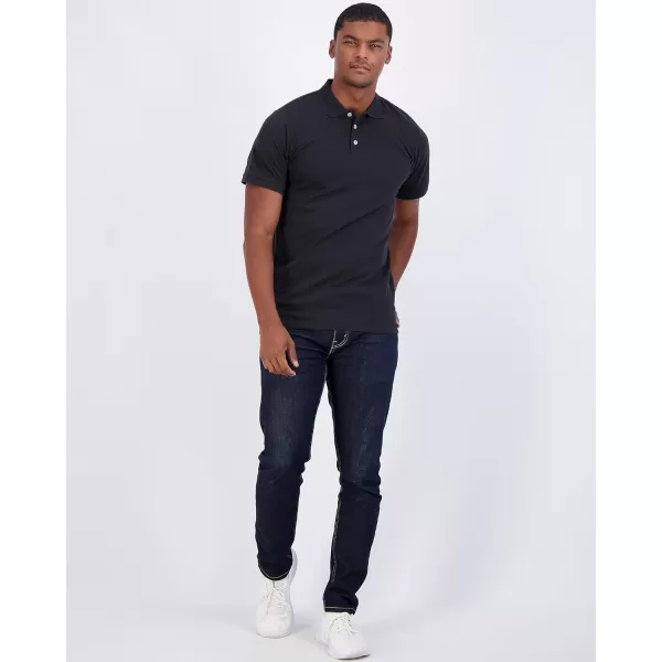 imageReal Essentials 3 ampamp 4 Pack Mens Cotton Pique Short Sleeve Polo Shirt  Performance Polo Available in Big ampamp TallSet 10