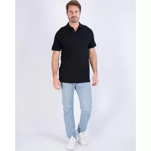 imageReal Essentials 3 ampamp 4 Pack Mens Cotton Pique Short Sleeve Polo Shirt  Performance Polo Available in Big ampamp TallSet 5